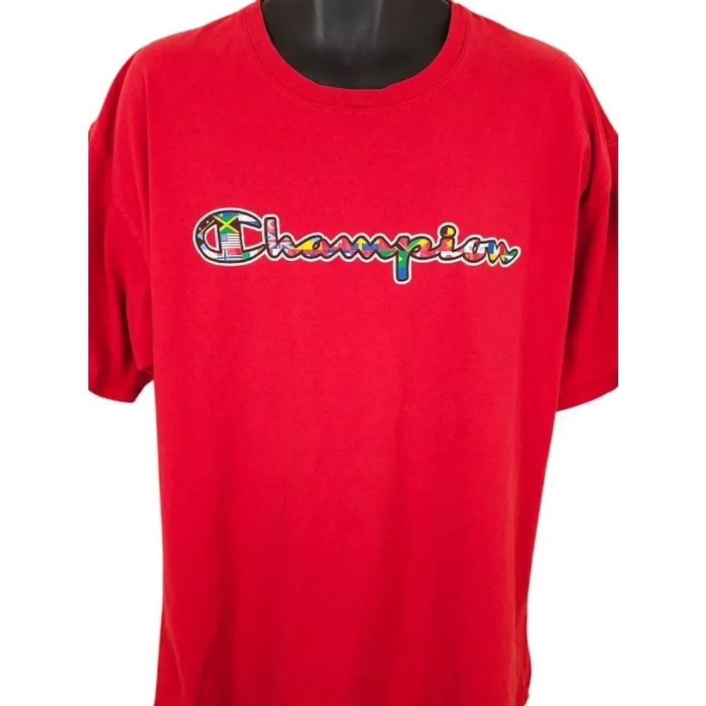 International Flags T Shirt Mens Size 2XL Red Champion Brand Streetwear